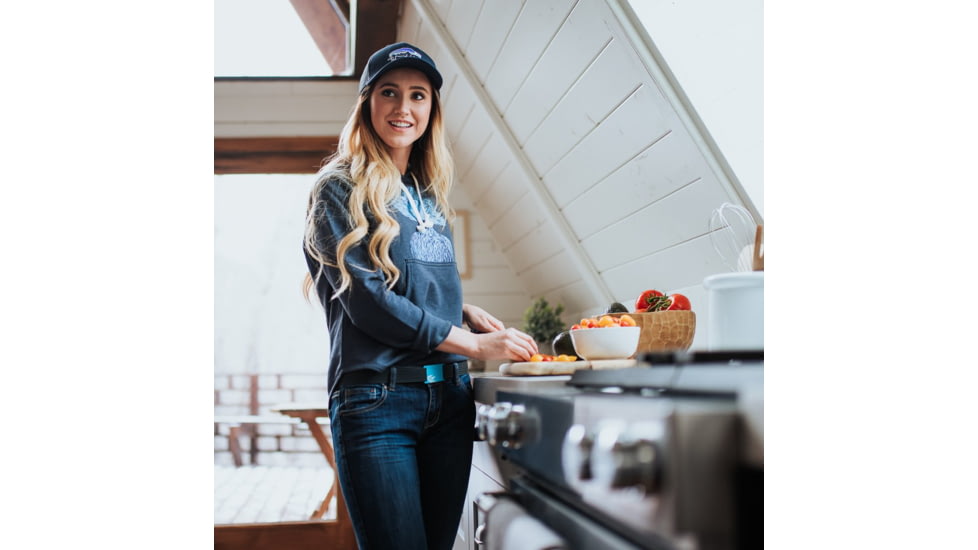 Grip6 Narrow Surf Aqua Buckle Belt w/Black Strap, 42, NB-SURF-AUR-LS-BLK-1.1-42