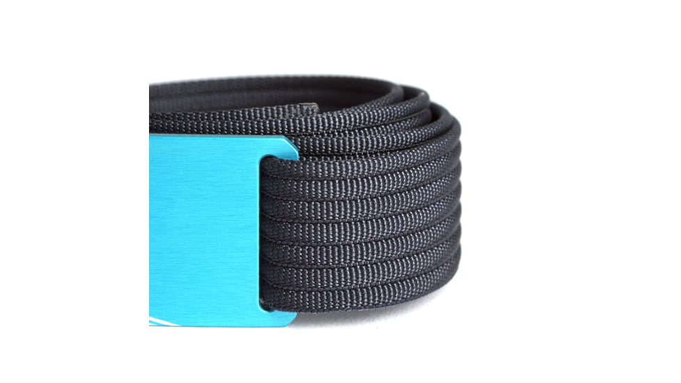 Grip6 Narrow Surf Aqua Buckle Belt w/Navy Strap, 30, NB-SURF-AUR-LS-NAV-1.1-30