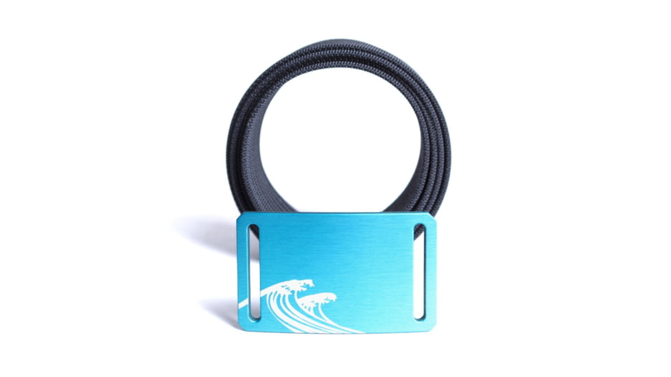 Grip6 Narrow Surf Aqua Buckle Belt w/Navy Strap, 30, NB-SURF-AUR-LS-NAV-1.1-30