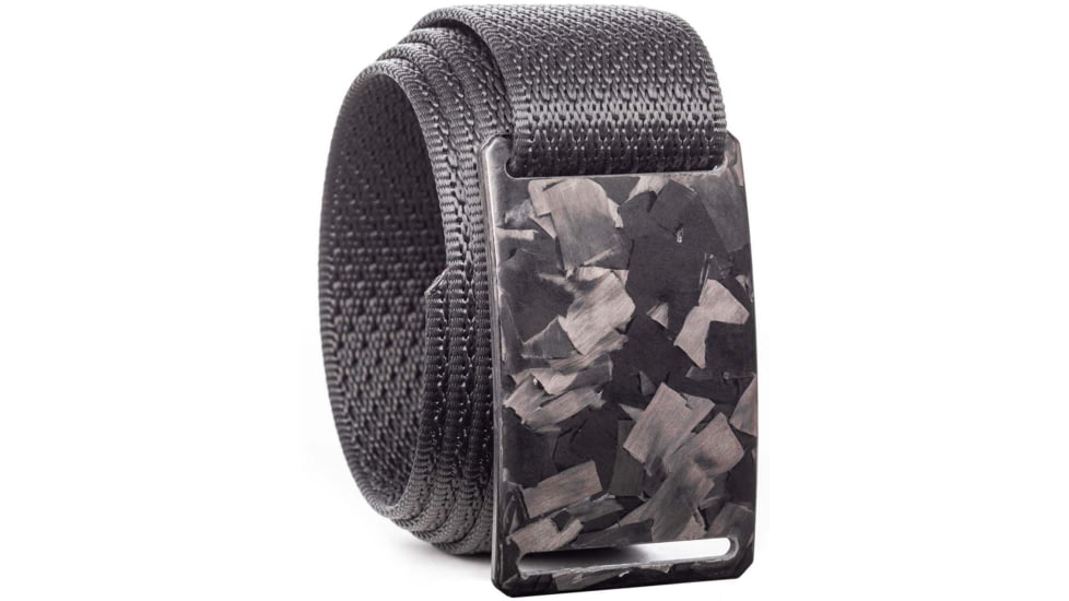 Grip6 Standard Non-Woven Carbon Fiber Buckle w/Black Strap, Black/Black, 40, SB-FORGED-CBF-ES-RVN-1.5-40