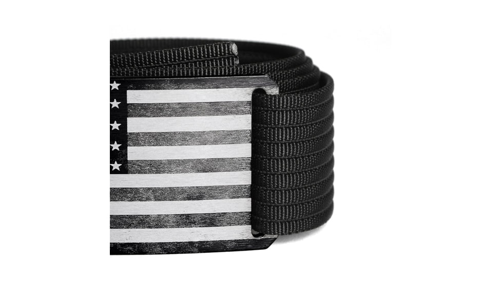 Grip6 Standard USA Black Flag Buckle w/Black Strap, 40, SB-USA-NJA-MS-JET-1.5-40