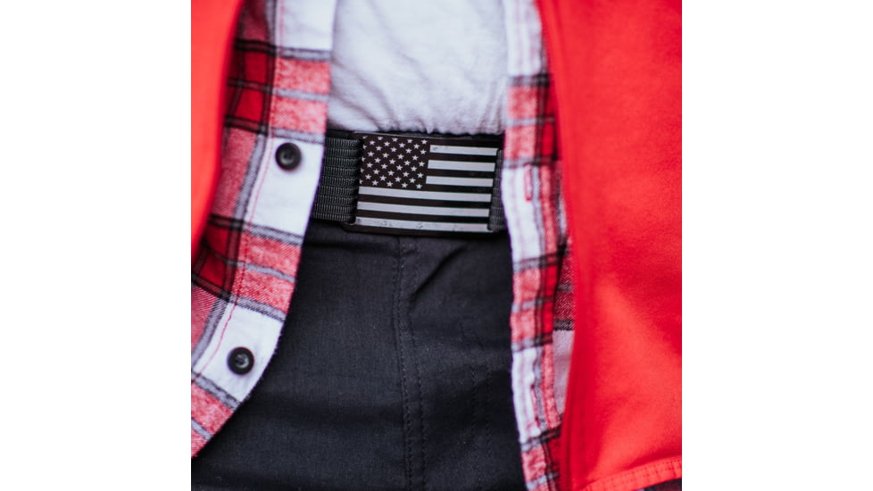 Grip6 Standard USA Black Flag Buckle w/Black Strap, 40, SB-USA-NJA-MS-JET-1.5-40