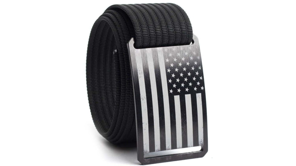 Grip6 Standard USA Black Flag Buckle w/Black Strap, 40, SB-USA-NJA-MS-JET-1.5-40
