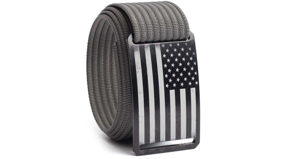 Grip6 Standard USA Black Flag Buckle w/Grey Strap, 42, SB-USA-NJA-MS-TTM-1.5-42