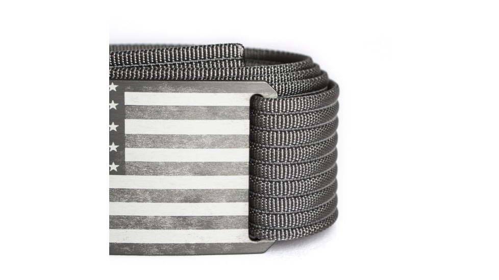 Grip6 Standard USA Grey Flag Buckle w/Grey Strap, 40, SB-USA-GML-MS-JET-1.5-40