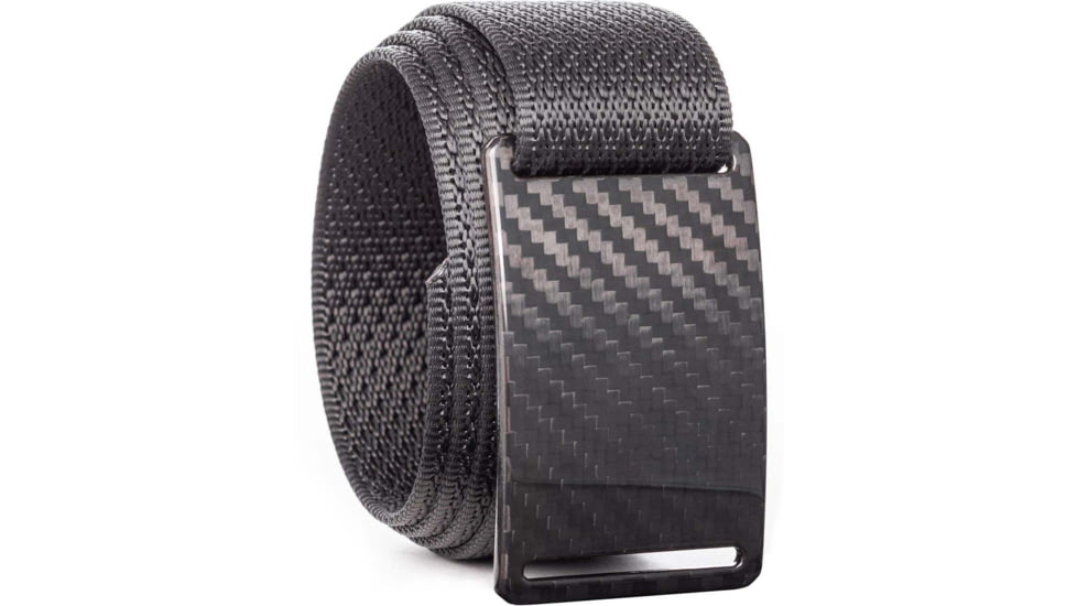 Grip6 Standard Woven Carbon Fiber Buckle w/Black Strap, Black/Black, 38, SB-DARKMATTER-ES-RVN-1.5-38