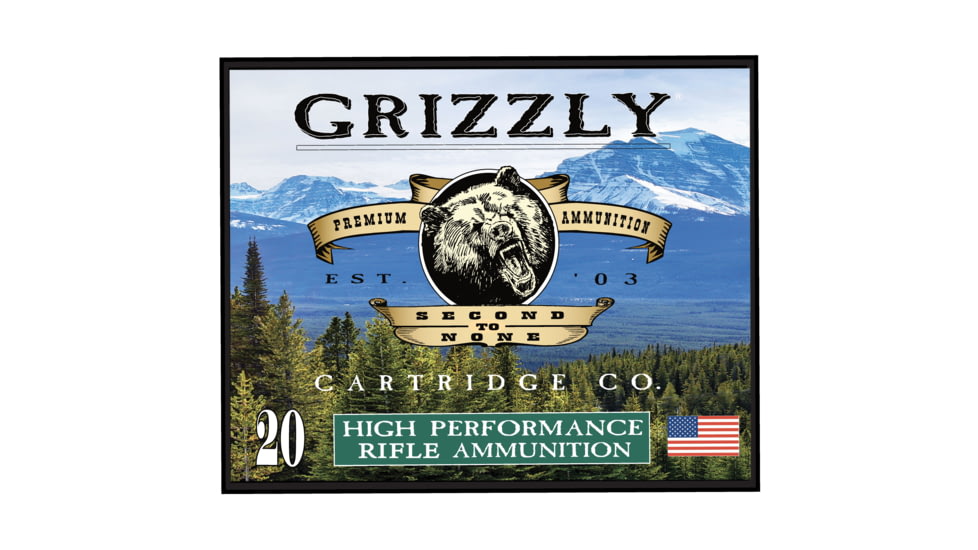 Grizzly Cartridge 30-30 Winchester 190 Grain Bonded Soft Point Brass Cased Rifle Ammo, 2100 FPS, 20 Rounds, 815152015945-20RD