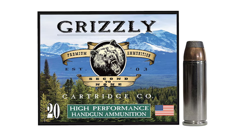 Grizzly Cartridge 454 Casull 300 Grain Bonded Flat Point Pistol Ammo, 20 Rounds, GC454CL8