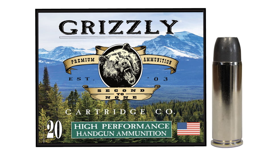 Grizzly Cartridge 454 Casull 360 Grain Wide Long Nose Gas Check Pistol Ammo, 20 Rounds, GC454CL13