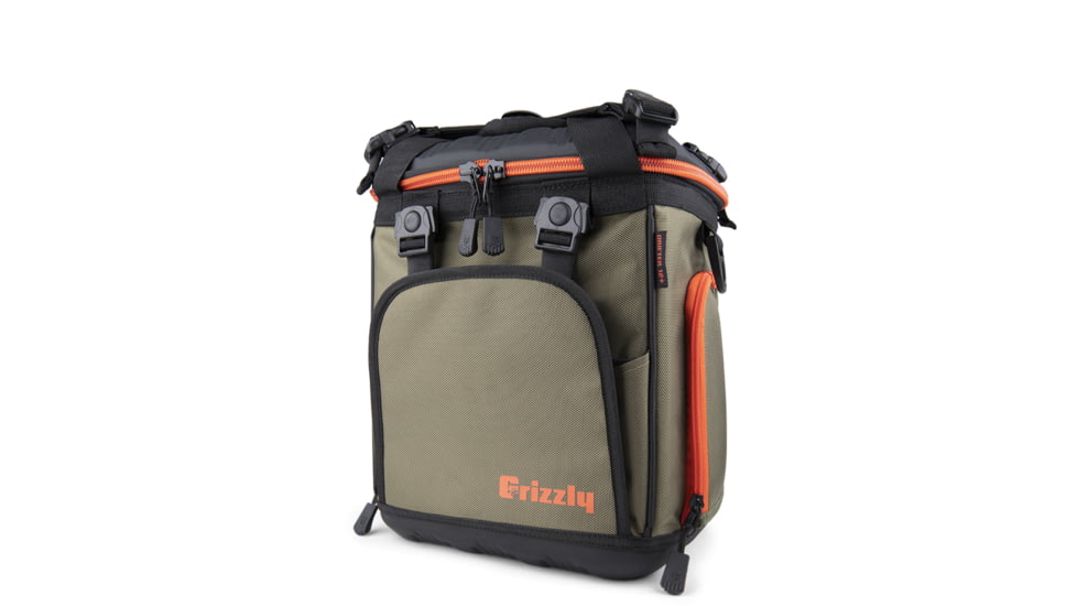 Grizzly Coolers Drifter 12plus Eva Molded Cooler, Olive Drab Green/Orange, 408016