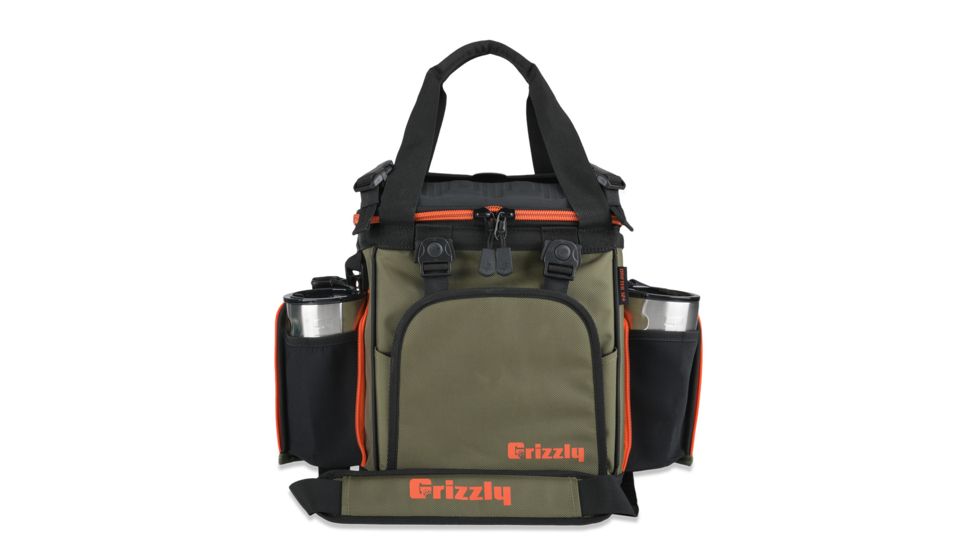 Grizzly Coolers Drifter 12plus Eva Molded Cooler, Olive Drab Green/Orange, 408016
