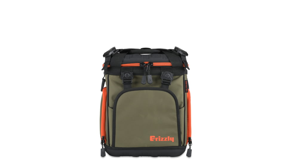 Grizzly Coolers Drifter 12plus Eva Molded Cooler, Olive Drab Green/Orange, 408016