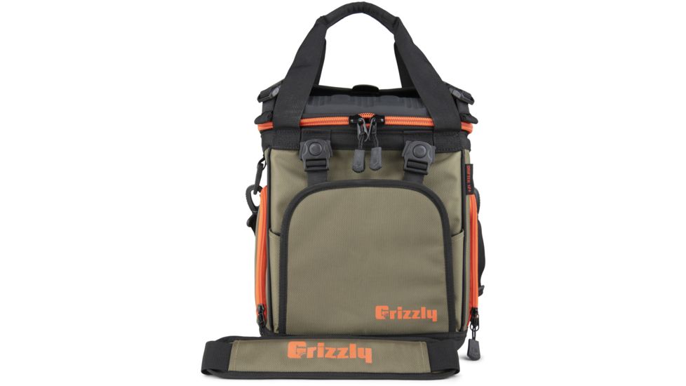Grizzly Coolers Drifter 12plus Eva Molded Cooler, Olive Drab Green/Orange, 408016