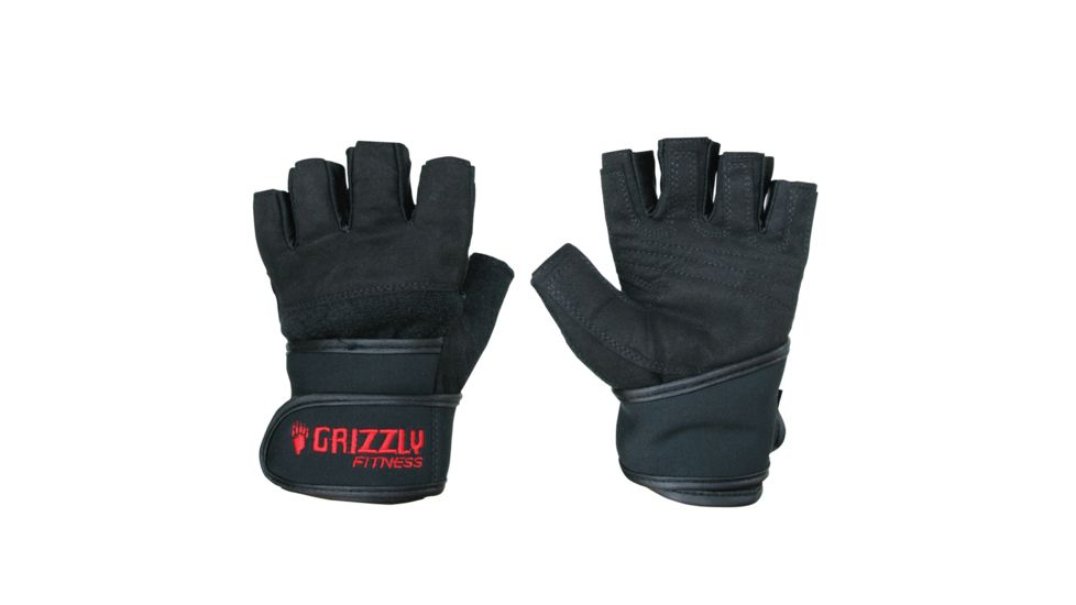 Grizzly Fitness Power Training Wrist Wrap Gloves, Medium 4007129