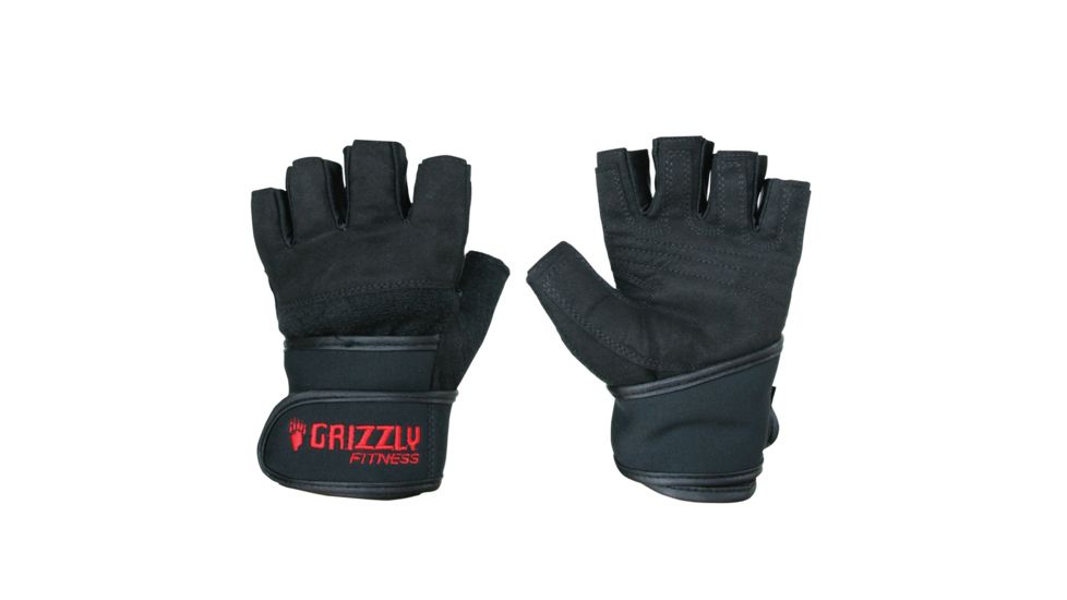 Grizzly Fitness Power Training Wrist Wrap Gloves, XL 4007131