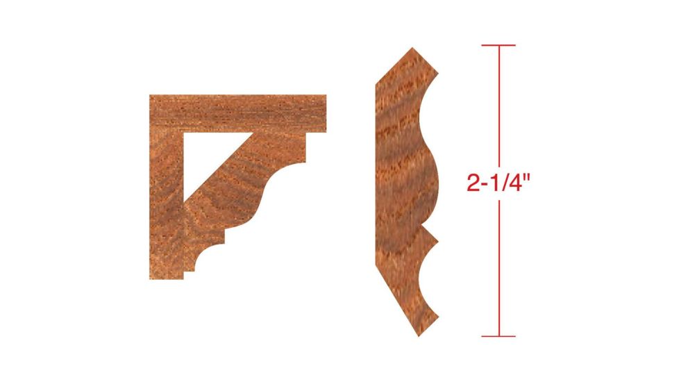 Grizzly Industrial 2-1/2in. Crown Moulding C2206