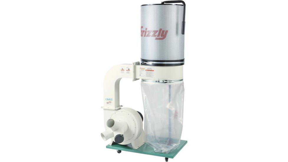 Grizzly Industrial 2HP Canister Dust Collector with Aluminum Impeller - Polar Bear Series G0548ZP