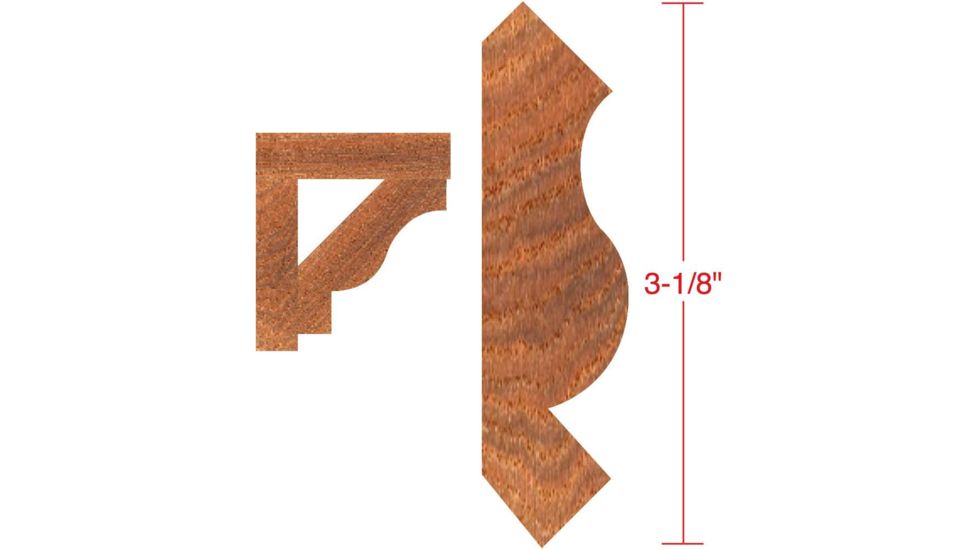 Grizzly Industrial 3-1/2in. Crown Moulding - 1in. Bore C2208