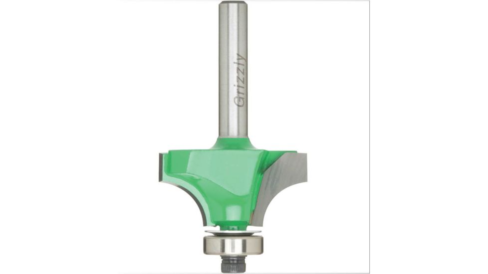 Grizzly Industrial 3/8in.r Roundover Bit, 1/4in. Shank C1179