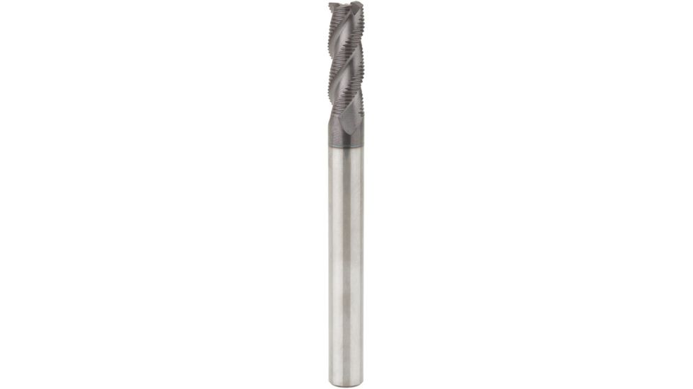 Grizzly Industrial 3/8in. x 4in. Super Carbide 3-Flute Roughing End Mill H7638