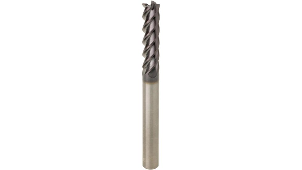 Grizzly Industrial 3/8in. x 4in. Super Carbide 4-Flute End Mill H7630