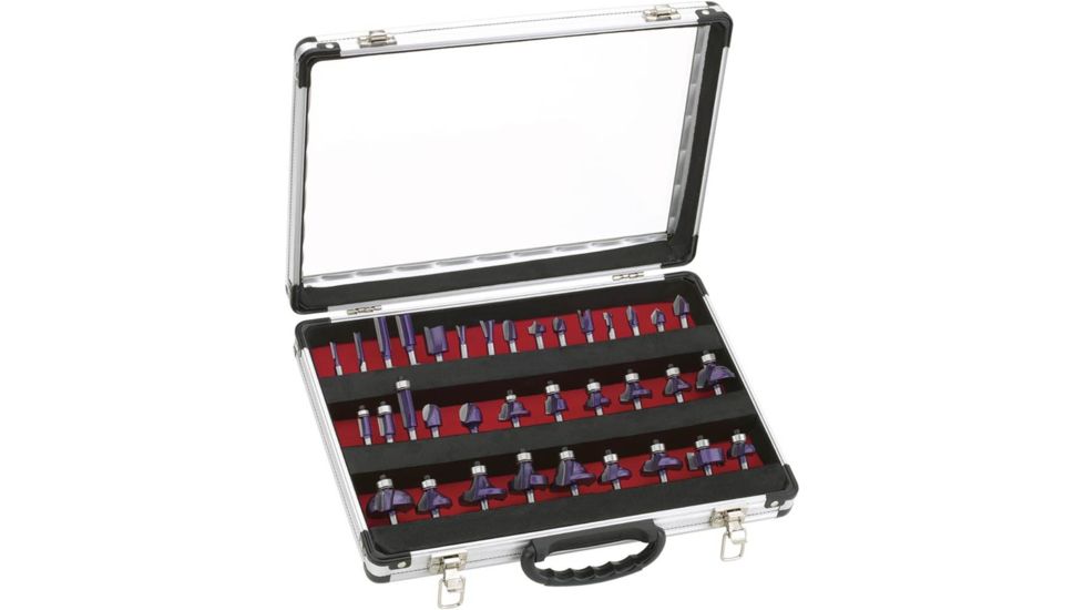 Grizzly Industrial 35 pc. Router Bit Set In Aluminum Case H6159