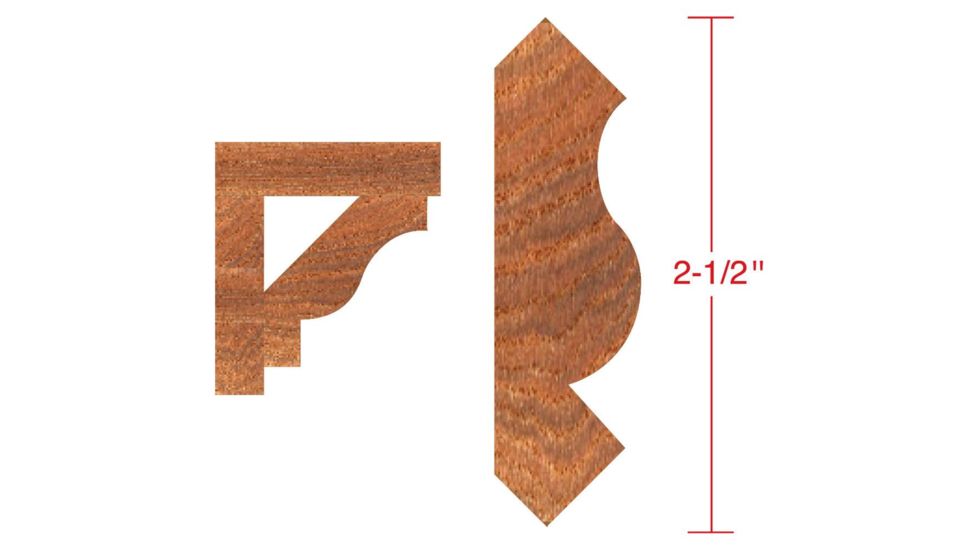 Grizzly Industrial 3in. Crown Moulding - 1in. Bore C2209