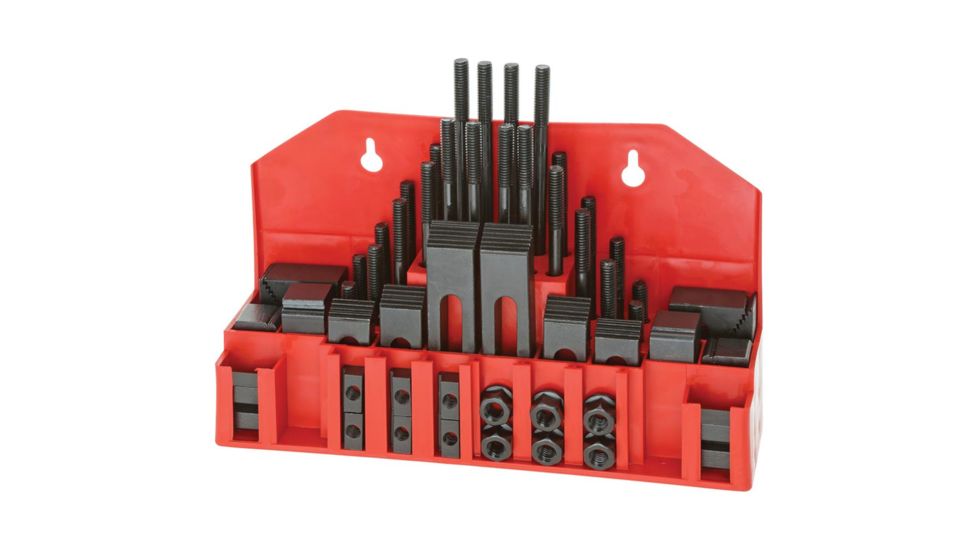 Grizzly Industrial 58 pc. Clamping Kit for 7/16in. T-Slots T26485