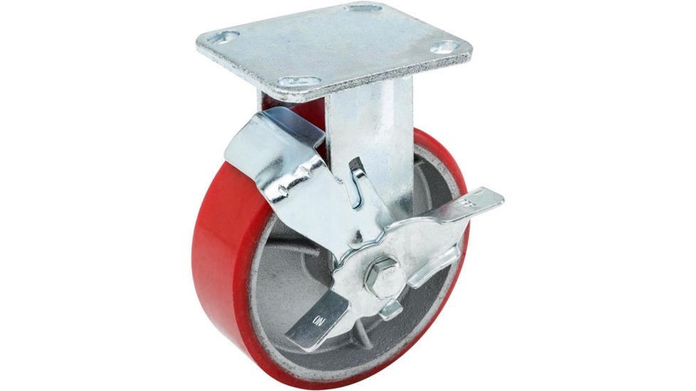Grizzly Industrial 6in. Heavy-Duty Fixed Caster w/ Brake G8170