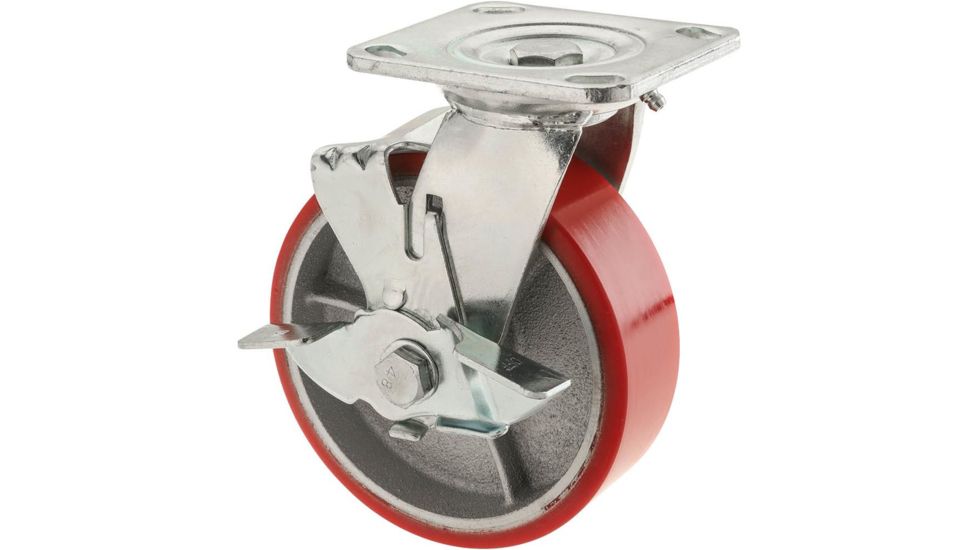 Grizzly Industrial 6in. Heavy-Duty Swivel Caster w/ Brake G8178