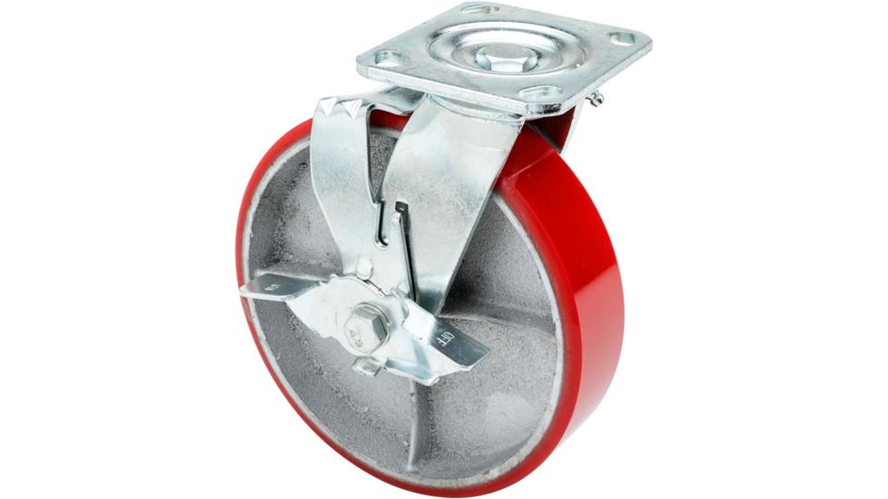 Grizzly Industrial 8in. Heavy-Duty Swivel Caster w/ Brake G8179