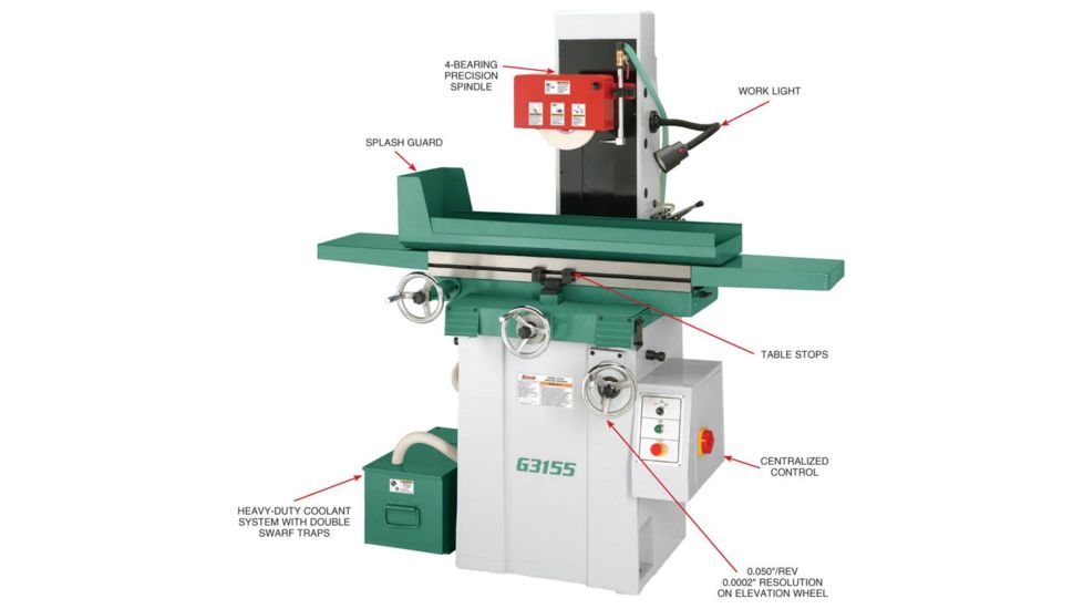 Grizzly Industrial 8in. x 20in. Surface Grinder G3155