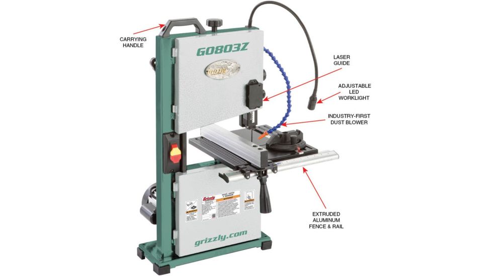 Grizzly Industrial 9in. Benchtop Bandsaw, G0803Z