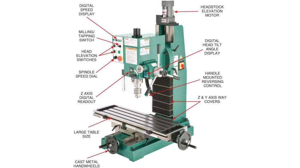 Grizzly Industrial Benchtop Milling Machine G0720R