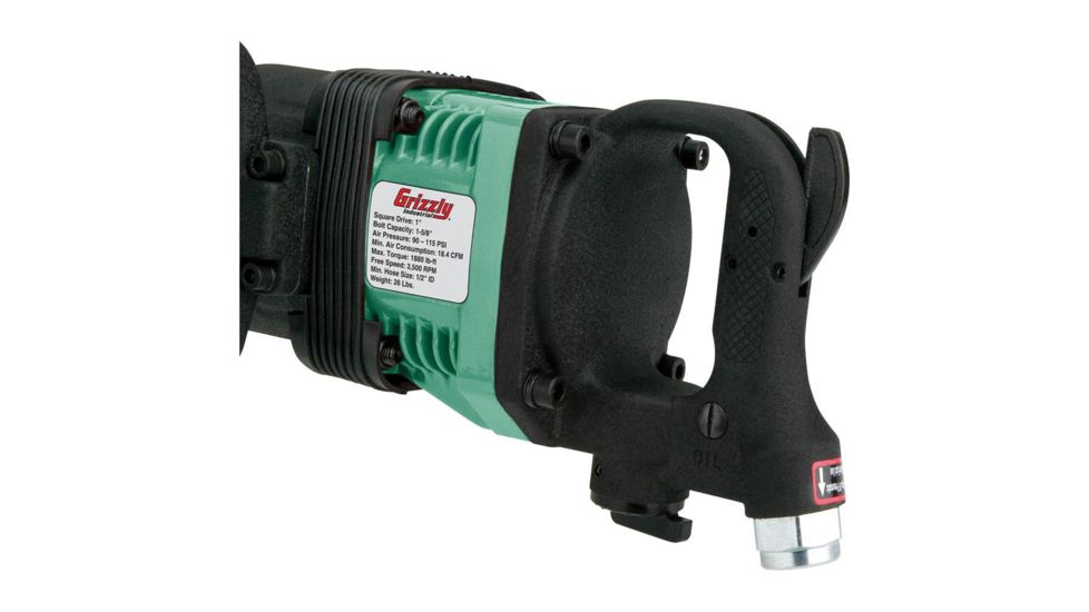 Grizzly Industrial Heavy Duty 1in. Drive Air Impact Wrench T10813