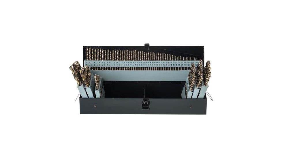 Grizzly Industrial HSS 135 Deg. 115 pc. Shank Twist Drill Set with Gold Finish, T30015