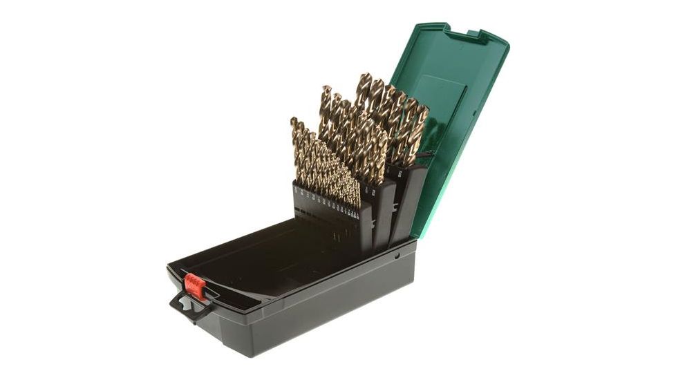 Grizzly Industrial HSS 135 Deg. 29 pc. Shank Twist Drill Set with Cobalt Finish, T30017