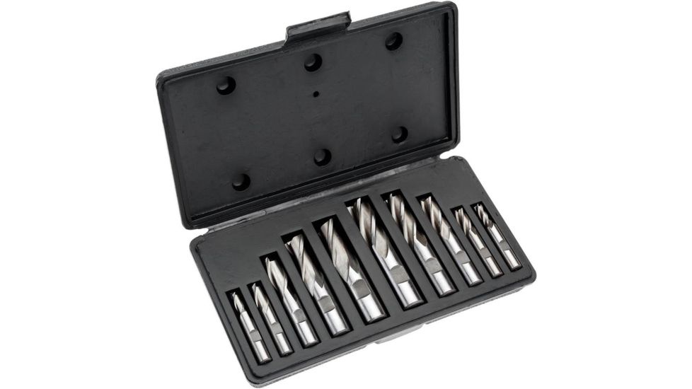 Grizzly Industrial HSS 2 and 4 Flute End Mills, 10 pc. Set G9759