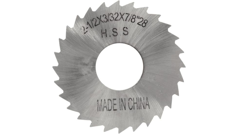 Grizzly Industrial HSS Slitting Saws - 2-1/2in. x 3/32in. x 7/8in. 28T G9472