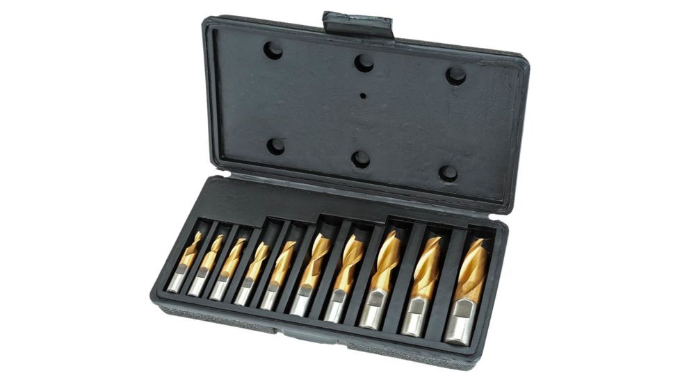 Grizzly Industrial HSS TiN Coated 2 Flute End MIlls, 10 pc. Set G9761