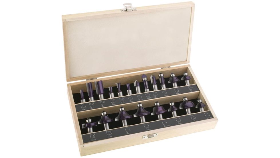 Grizzly Industrial Router Bit 20 pc. Set, 1/2in. Shank H5555