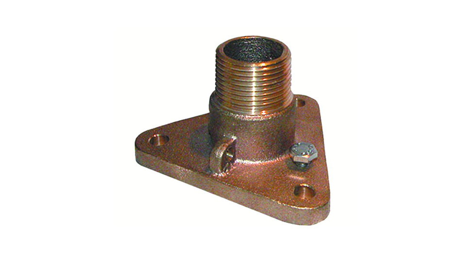 GROCO Bronze NPS to NPT Flange Adapter 1-1/4" 74232