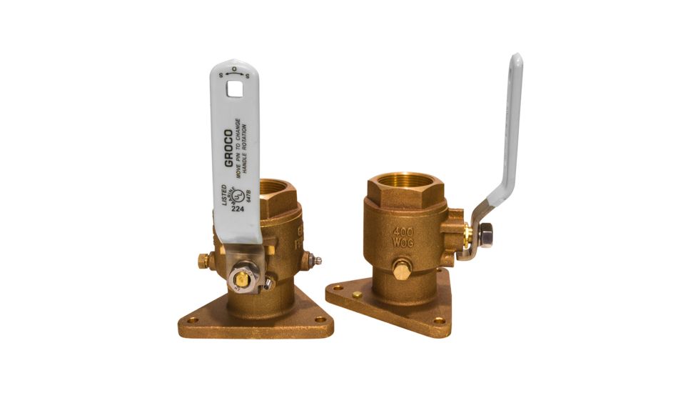 GROCO Bronze Tri-Flanged Ball Valve/Seacock 1" 74386