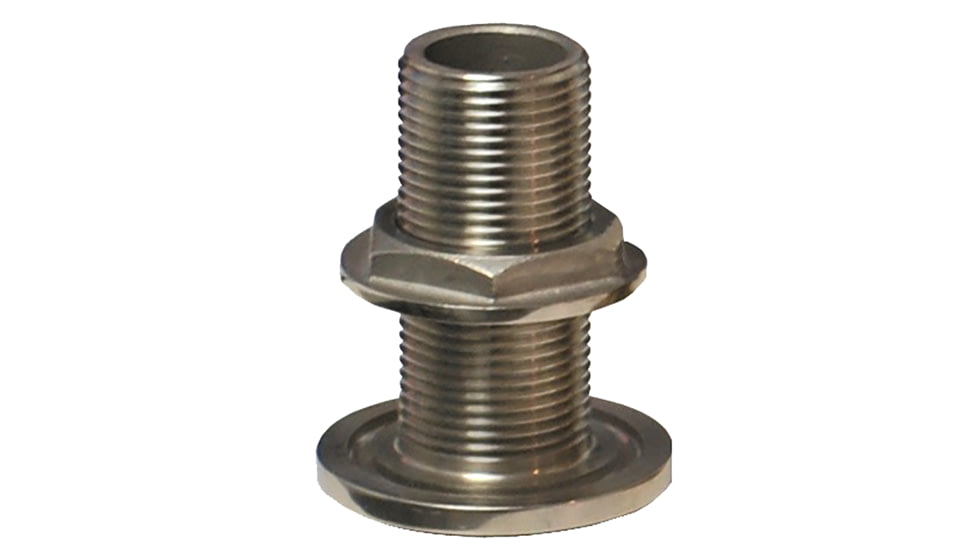 GROCO NPS NPT Combo Stainless Steel Thru-Hull Fitting w/Nut 1/2&quot; 74299