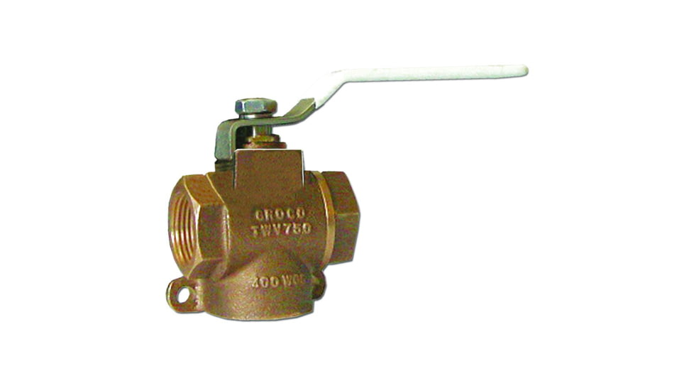 GROCO NPT Bronze 3-Way Valve 3/4" 75355