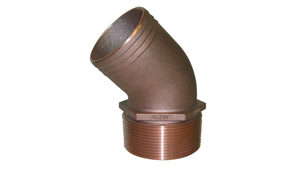 GROCO NPT Bronze 45 Degree Pipe to 1-1/4" Hose 1-1/4" 75263