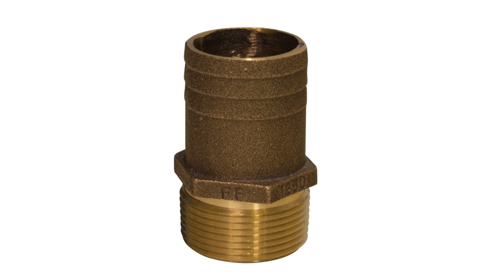 GROCO NPT x 1" Bronze Full Flow Pipe to Hose Straight Fitting 3/4" 72855