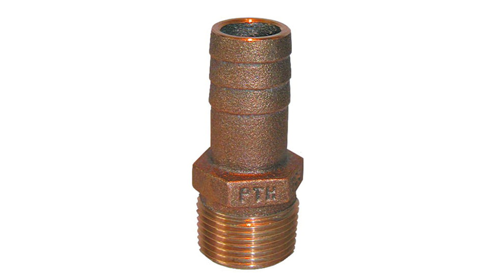 GROCO NPT x 2" ID Bronze Pipe to Hose Straight Fitting 2" 74260
