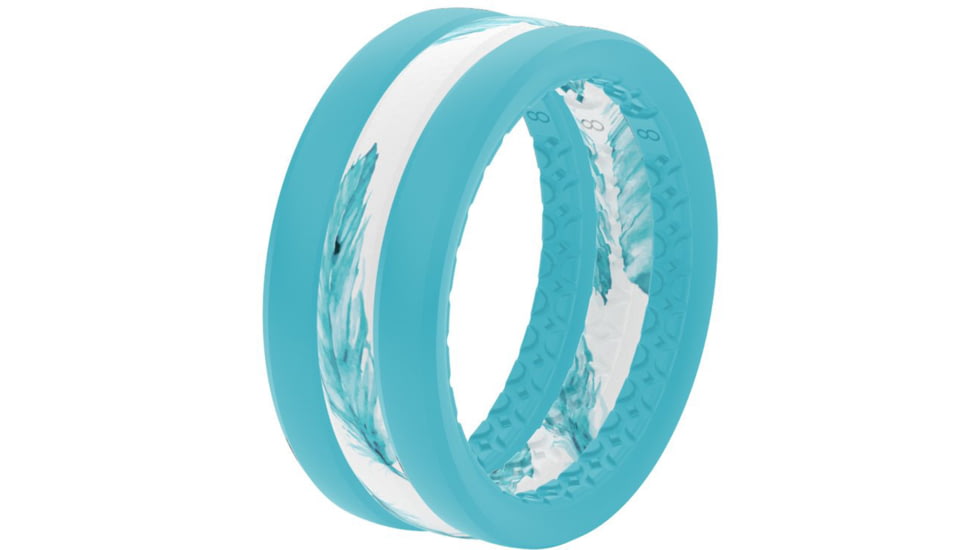 Groove Life Air Feather Silicone Ring - Stackable, Turquoise, 05, 33643