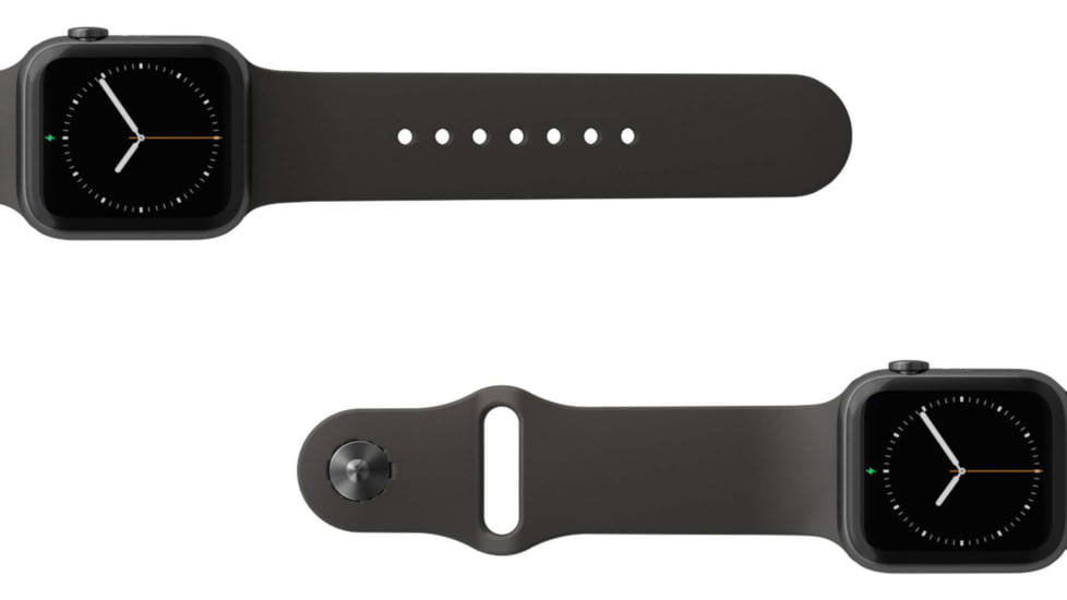 Groove Life Apple Watch Narrow/Long Band, Black, 38/40mm M/L, WA1-001-NL